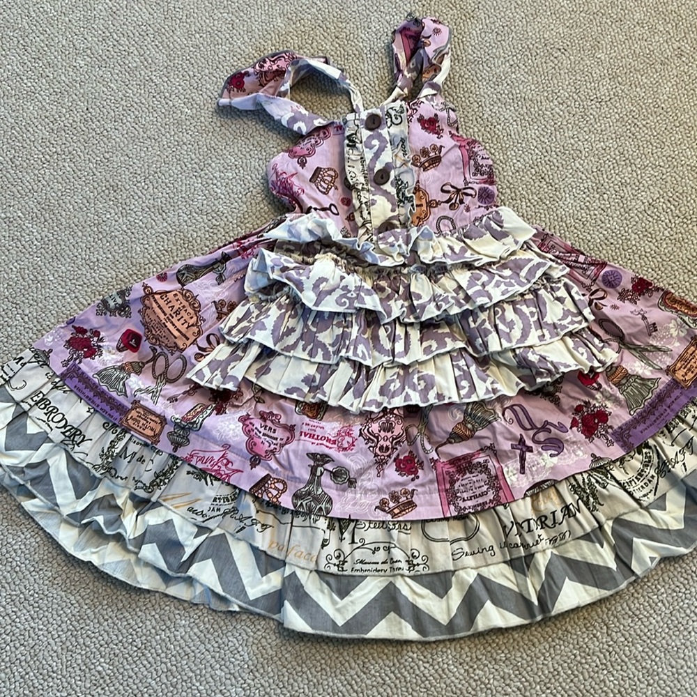 Mustard Pie Reagan Apron Dress size 4